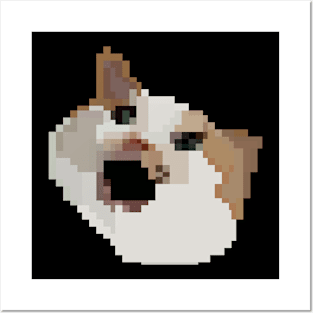 CAT pixelart Posters and Art